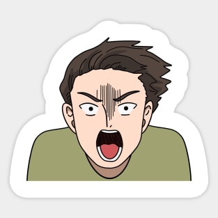 Angry Anime Boy Sticker